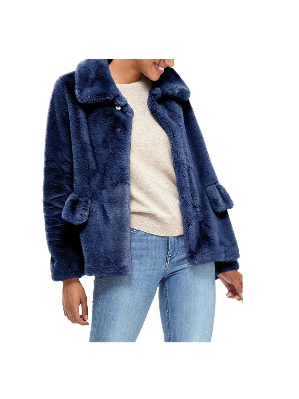 Gal Meets Glam Collection Reese Faux Fur Jacket NWOT - Size M